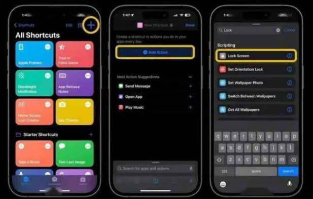 普兰店苹果14锁屏维修店分享iPhone14升级iOS16.4后如何创建锁屏快捷方式 