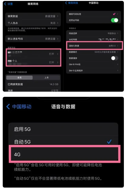 普兰店苹果手机维修分享iPhone14如何切换4G/5G? iPhone14 5G网络切换方法 